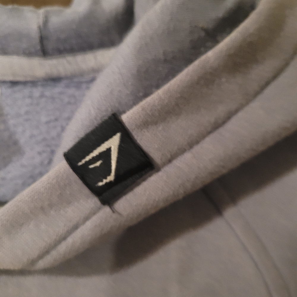Gymshark gray cropped half zip hoodie - L.          O38 - Picture 6 of 9